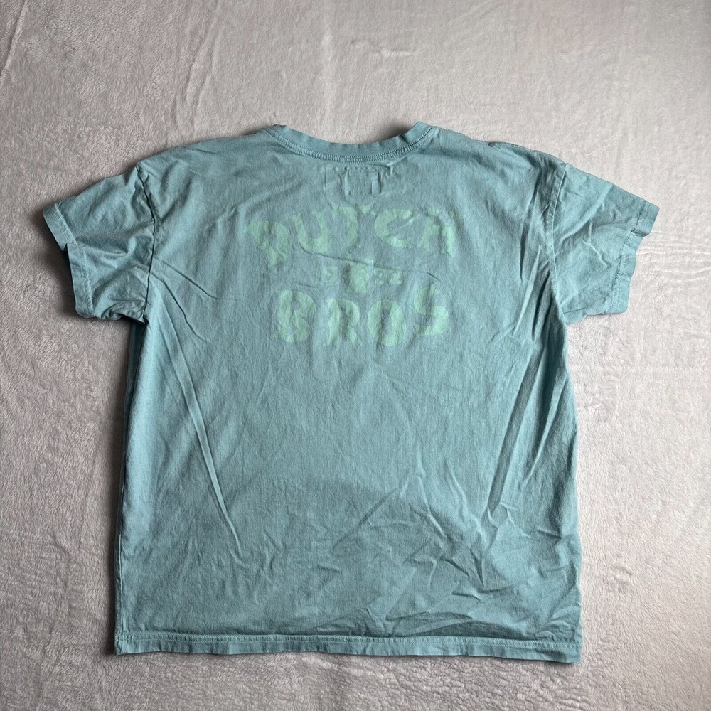 Dutch Bros Shirt Womens Large Teal Short Sleeve Crewneck‎ Pullover Tee *